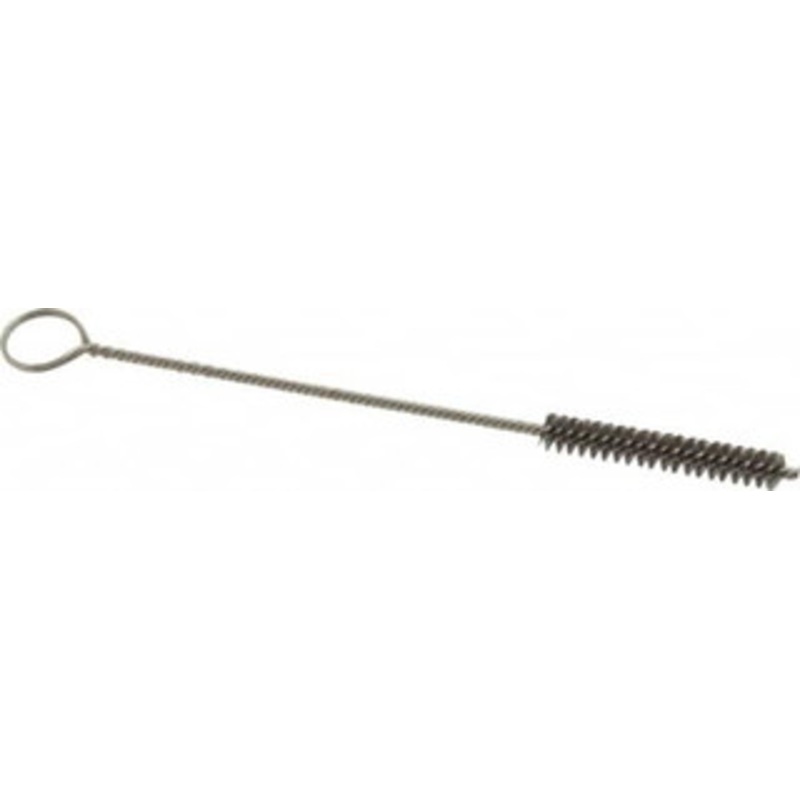 Made in USA 1-1/2 Long x 1/4 Diam Stainless Steel Twisted Wire Bristle Brush Double Spiral, 5-1/2 OAL, 0.003 Wire Diam, 0.062 Shank Diam 420406 – 03716362