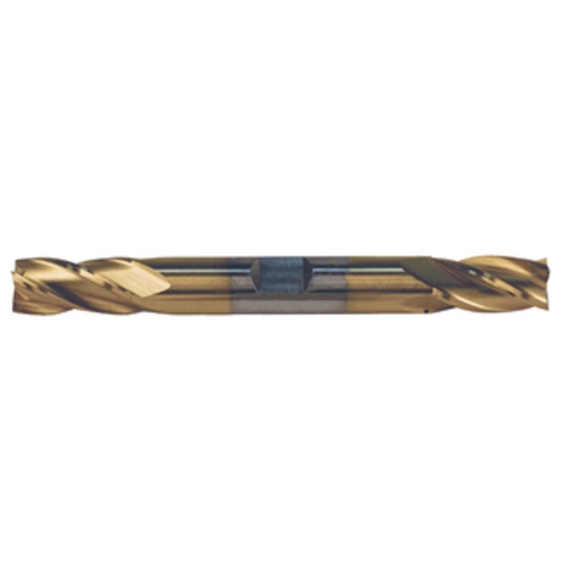Precise TiN Coated H.S.S. 3/8 Size Finishing End Mill, 3/8 Shank Diameter