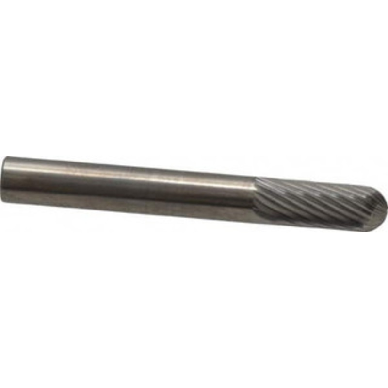 SGSPRO 1/4 Cut Diam, 1/4 Shank Diam, Carbide Single Cut Cylinder Burr with Radius Radius End, 2 OAL, 5/8 LOC 11700 – 05290226