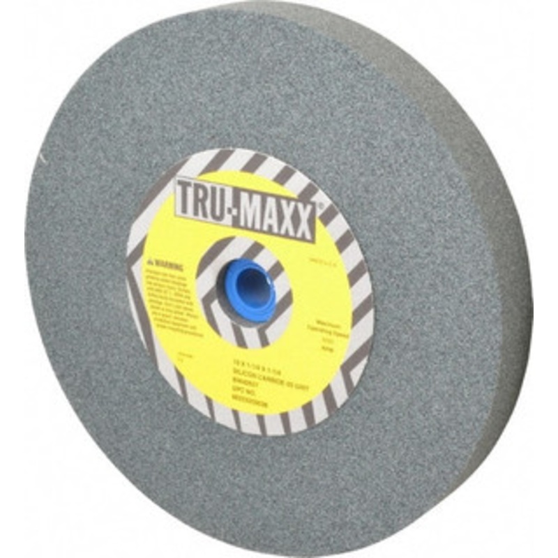 Tru-Maxx 60 Grit Silicon Carbide Bench & Pedestal Grinding Wheel 10 Diam x 1-1/4 Hole x 1-1/4 Thick, 3250 Max RPM, K Hardness, Medium Grade , Vitrified Bond 66253259538 – 85642627