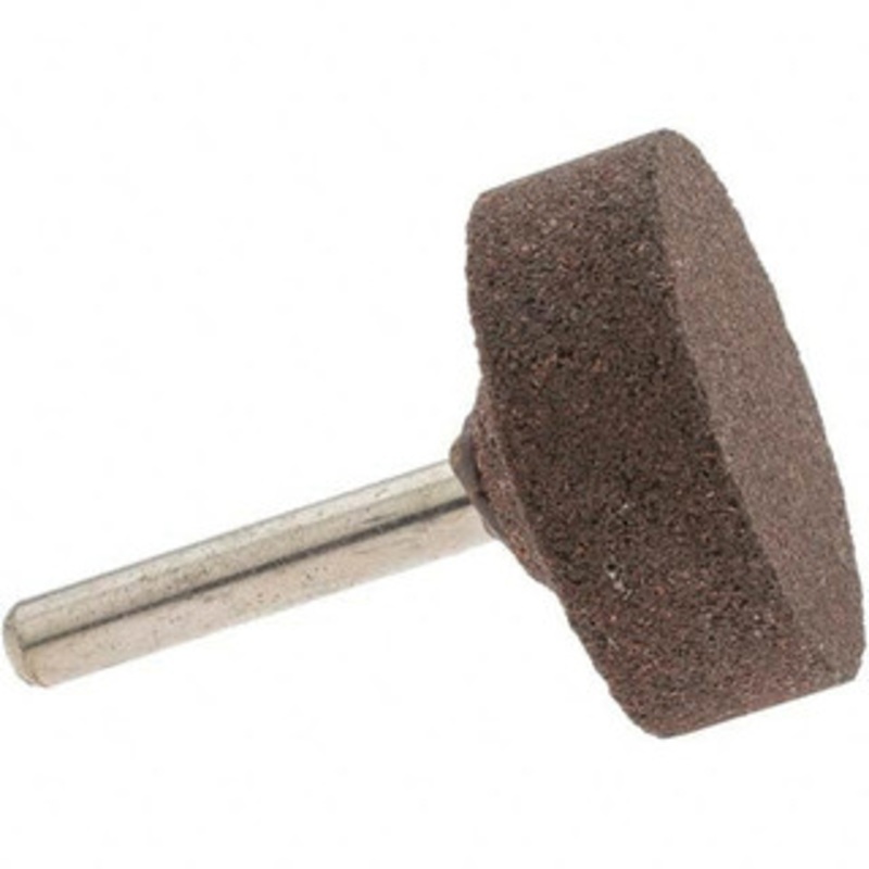 Value Collection 1-1/2 Head Diam x 1/2 Thickness, W236, Cylinder End, Aluminum Oxide Mounted Point Brown, Medium Grade, 60 Grit, 25,460 RPM BD-22163 – 43582204