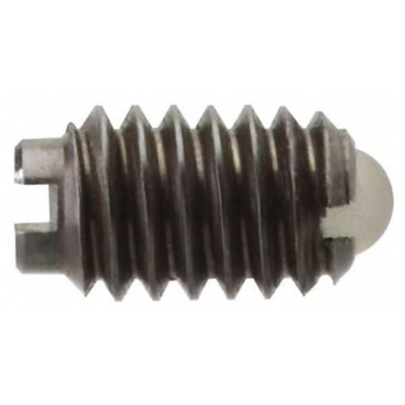 Gibraltar 1/2-13, 0.281 Ball Diam, 0.75 Body Length, 0.072 Max Ball Reach, Threaded Ball Plunger Stainless Steel Body, Nylon Ball, 6 Lb Initial End Force, 12 Lb Final End Force, Locking Element SSWN10-8B-PT-G – 06694616