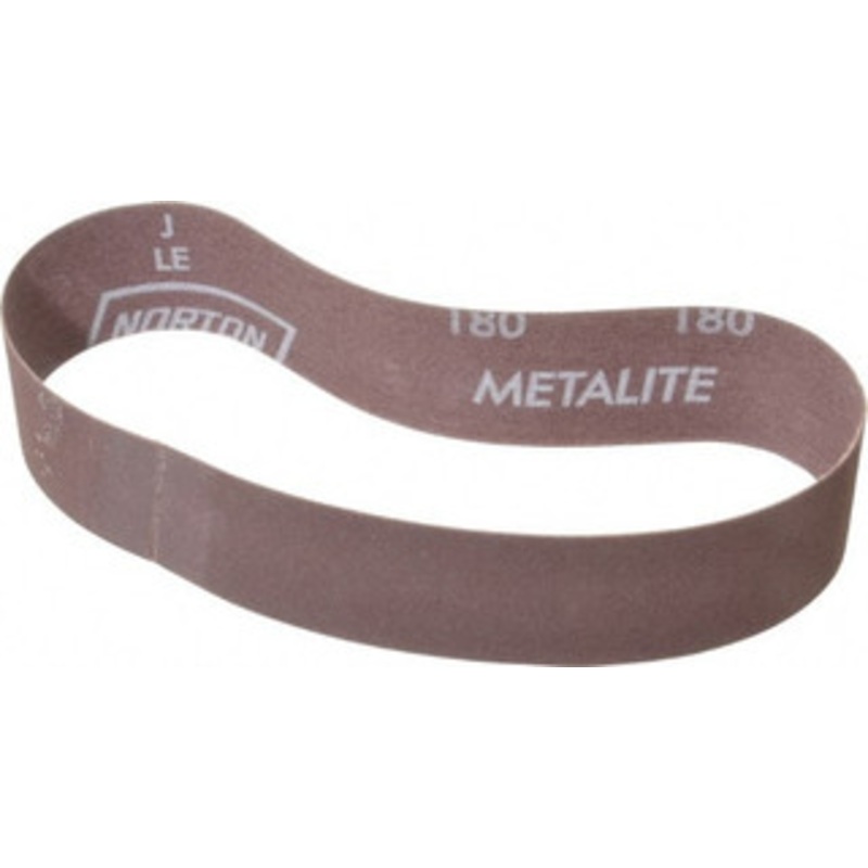 Norton 1-1/2 Wide x 18-15/16 OAL, 180 Grit, Aluminum Oxide Abrasive Belt Aluminum Oxide, Very Fine, Coated, Series R228 78072762414 – 82111055
