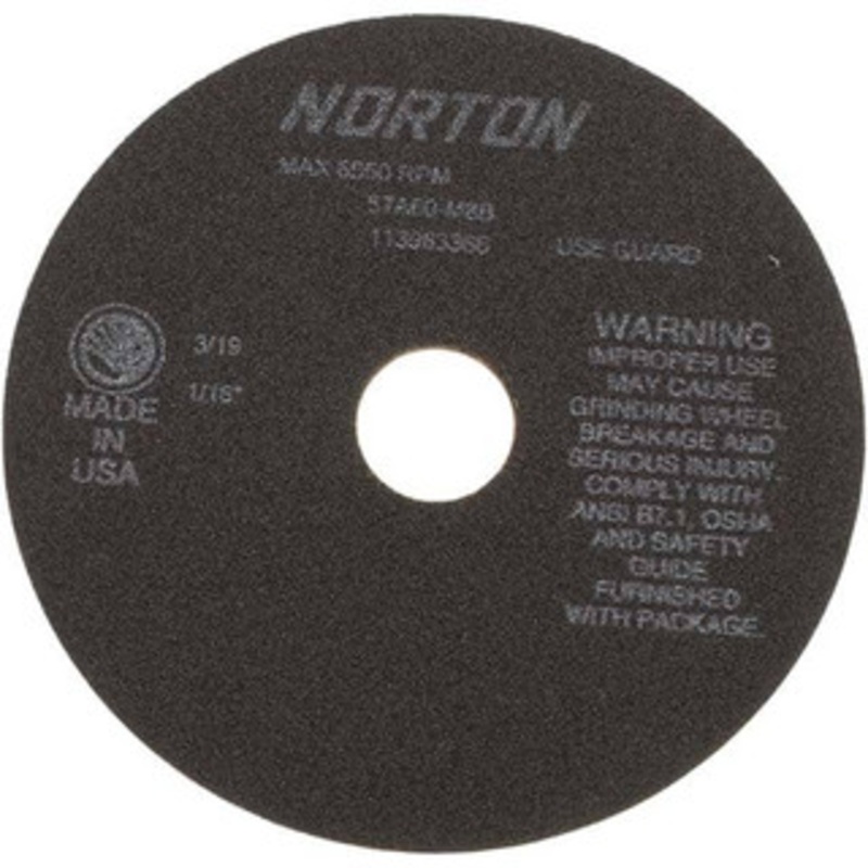 Norton 7 x 1/16, 1-1/4 Hole 60 Grit Aluminum Oxide Cutoff Wheel Medium Grade, 6,550 Max RPM, Use with Stationary Grinders 66252922681 – 75864173
