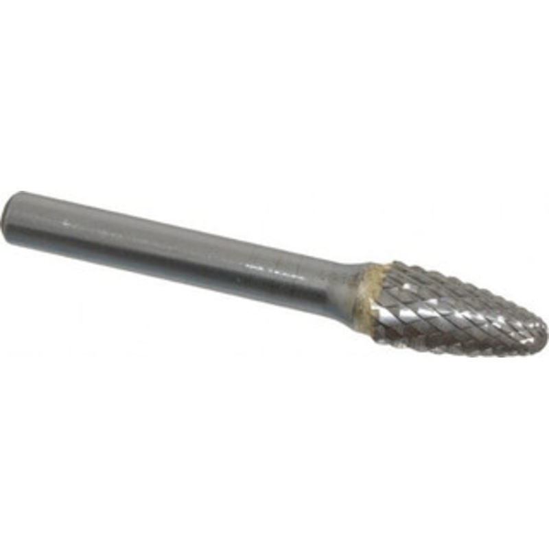SGSPRO 3/8 Cut Diam, 1/4 Shank Diam, Carbide Double Cut Tree Burr with Radius Radius End, 2-1/2 OAL, 3/4 LOC 10285 – 66741612