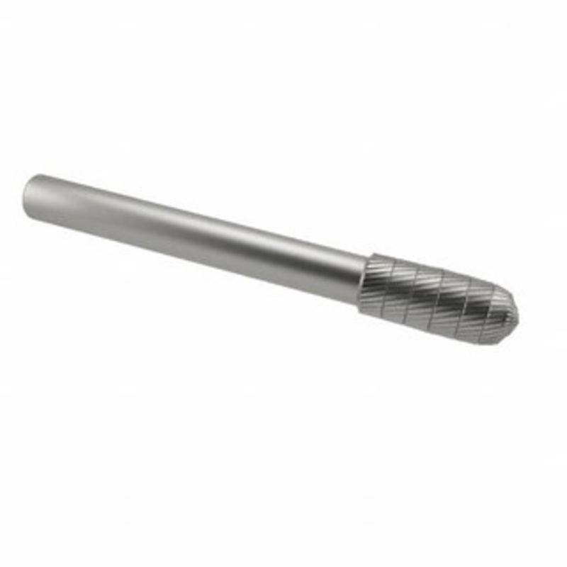 SGSPRO 5/16 Cut Diam, 1/4 Shank Diam, Carbide Double Cut Cylinder Burr with Radius Radius End, 2-1/2 OAL, 3/4 LOC 11753 – 05291463