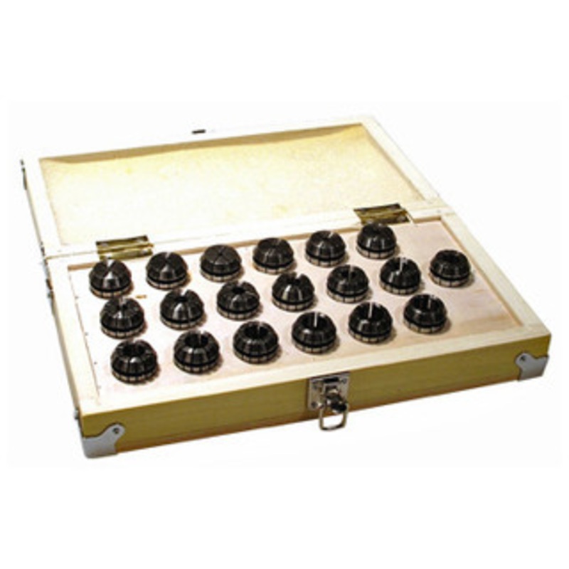 Suburban ER25 Round Collet Set, 19 Collets, 1/16 to 5/8 by 1/32 – VL-015-0004