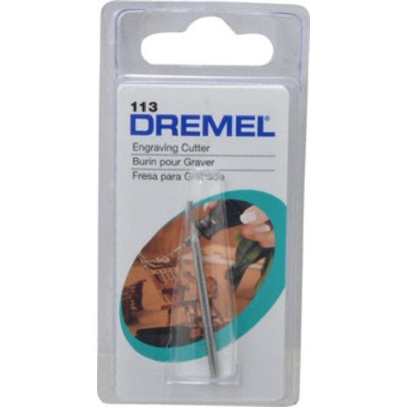 Dremel 1/16 Cut Diam, 1/8 Shank Diam, Single Cut Cylinder Burr Flat End 113 – 09023284