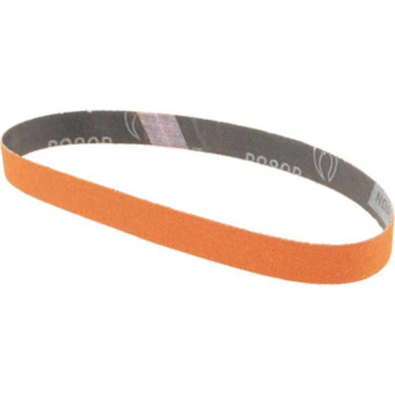 Norton 3/4 Wide x 20-1/2 OAL, 80 Grit, Ceramic Abrasive Belt Ceramic, Medium, Coated, Y Weighted Cloth Backing, Series R980 69957398032 – 83834200