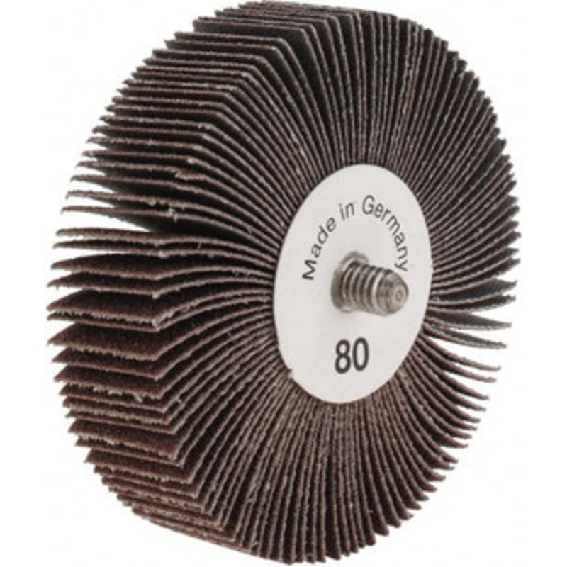 Tru-Maxx 3 Diam x 3/4 Face Width, Medium Aluminum Oxide Coated Mounted Flap Wheel 1/4-20 Threaded Mount, 80 Grit, 20,000 Max RPM SZQC1080 – 87656807