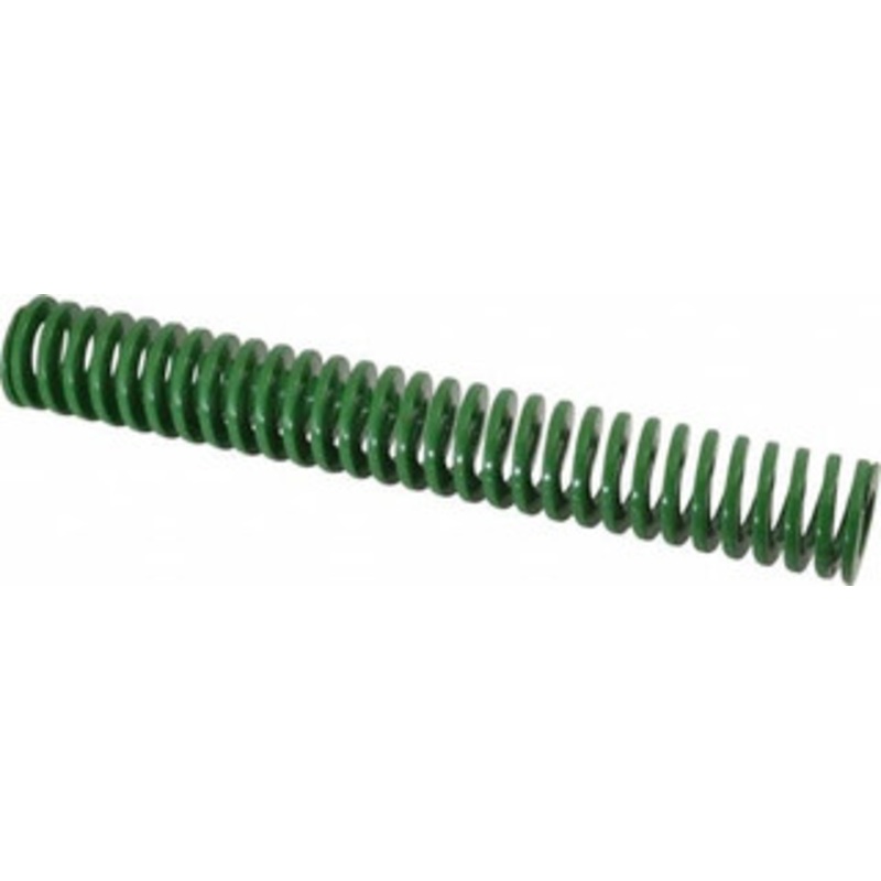 Danly 1 Hole Diam, 1/2 Rod Diam, 7 Free Length, Green Die Spring 6.9 Lb Max Deflection, 2.8 Max Deflection, Light Duty, Chromium Vanadium Steel 9-1628-11 – 76010941
