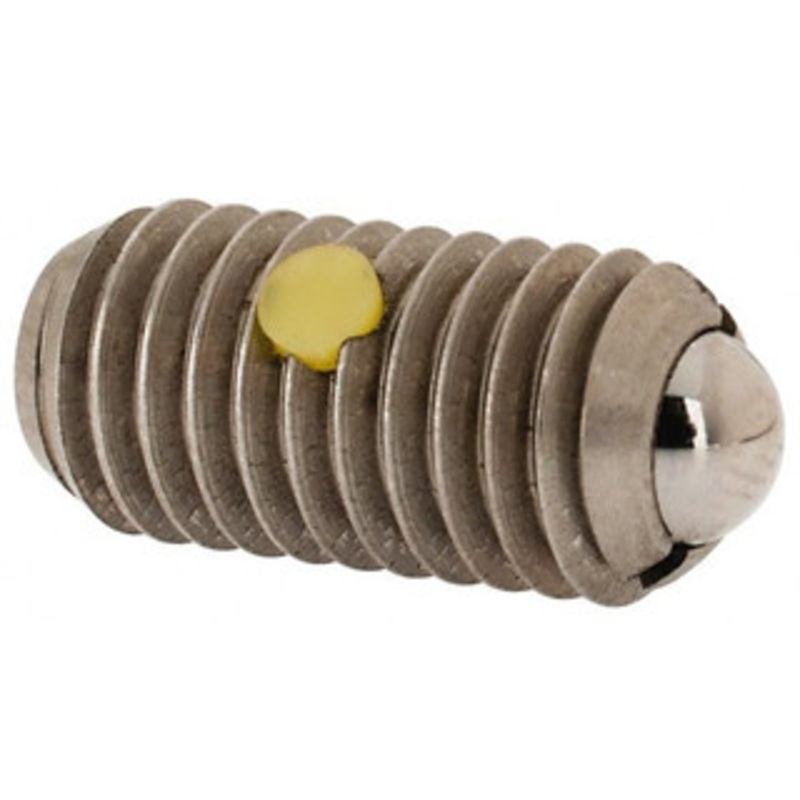 Gibraltar M8x1.25, 5mm Ball Diam, 16mm Body Length, 1.5mm Max Ball Reach, Threaded Ball Plunger Stainless Steel Body, Stainless Steel Ball, 1.12 Lb Initial End Force, 2.25 Lb Final End Force, Locking Element MSSW10-5BL-PT-G – 06693691
