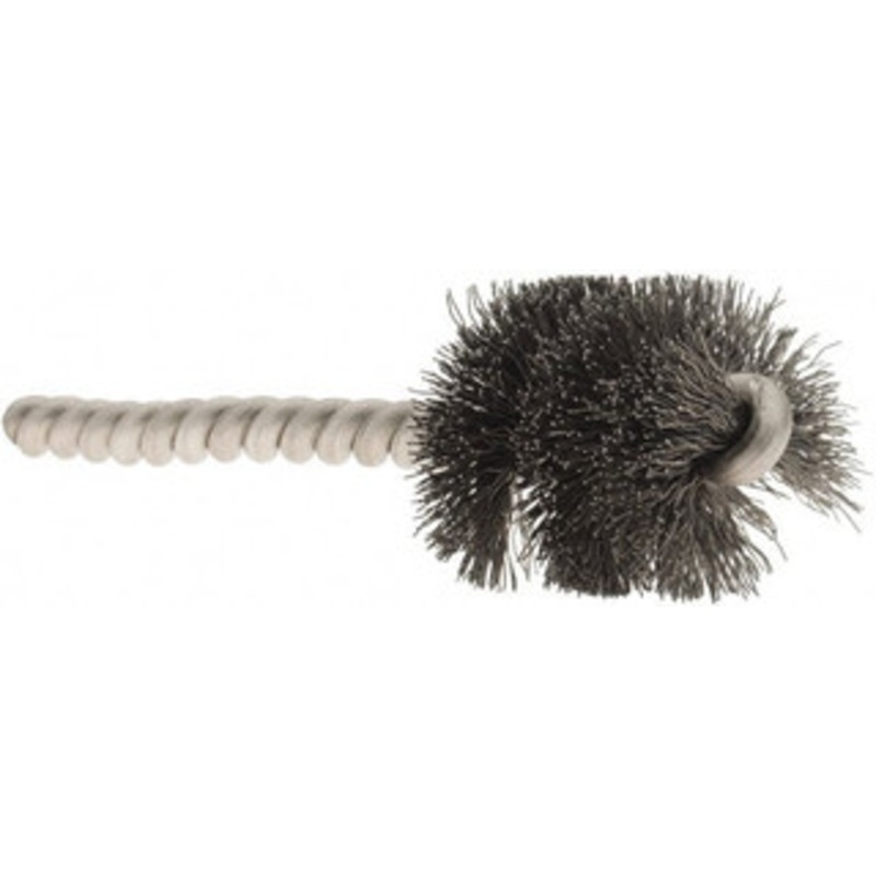 Made in USA 1 Diam Helical Steel Tube Brush Single Spiral, 0.008 Filament Diam, 1 Brush Length, 3-1/2 OAL, 0.248 Diam Stainless Steel Shank Y9-401618 – 03715430
