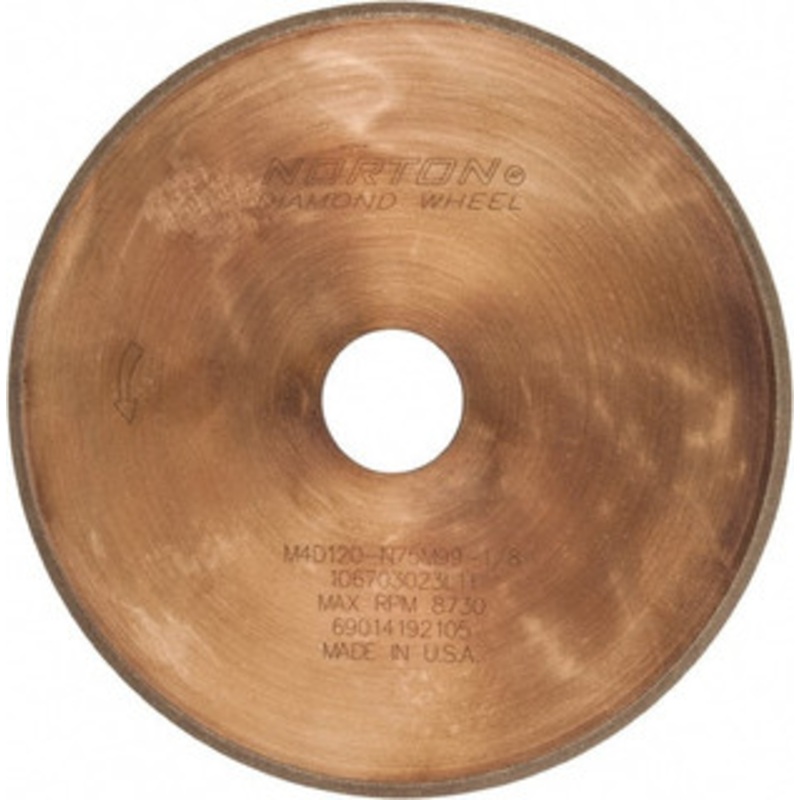 Norton 7 Diam x 1-1/4 Hole, 120 Grit Surface Grinding Wheel Diamond, Type 1A1R, Coarse Grade 69014192105 – 73553802