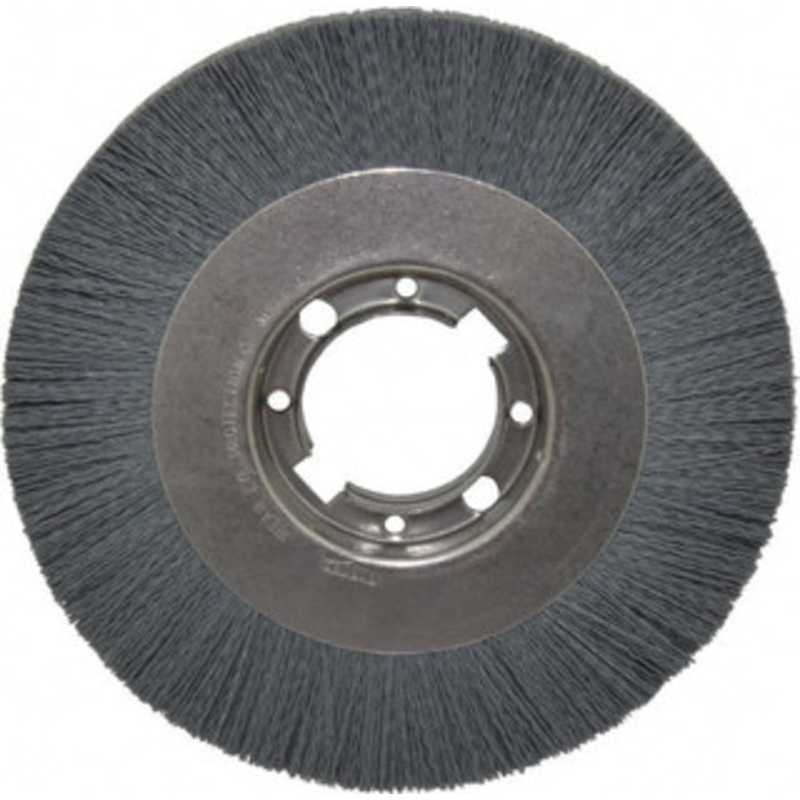 Osborn 8 OD, 2 Arbor Hole, Crimped Nylon Wheel Brush 7/8 Face Width, 1-1/2 Trim Length, 4,500 RPM 0002241500 – 06081053