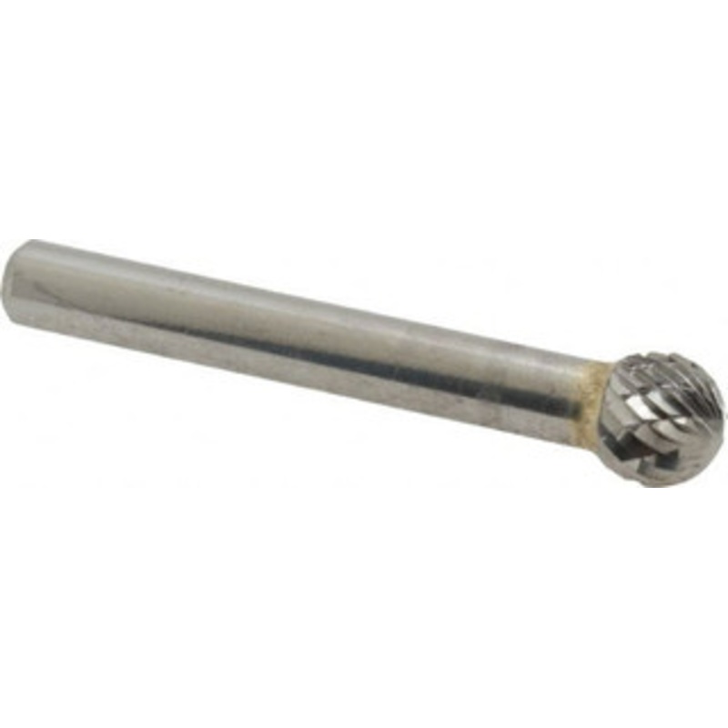 SGSPRO 3/8 Cut Diam, 1/4 Shank Diam, Carbide Double Cut Ball Burr Radius End, 5/16 LOC 12503 – 05291612