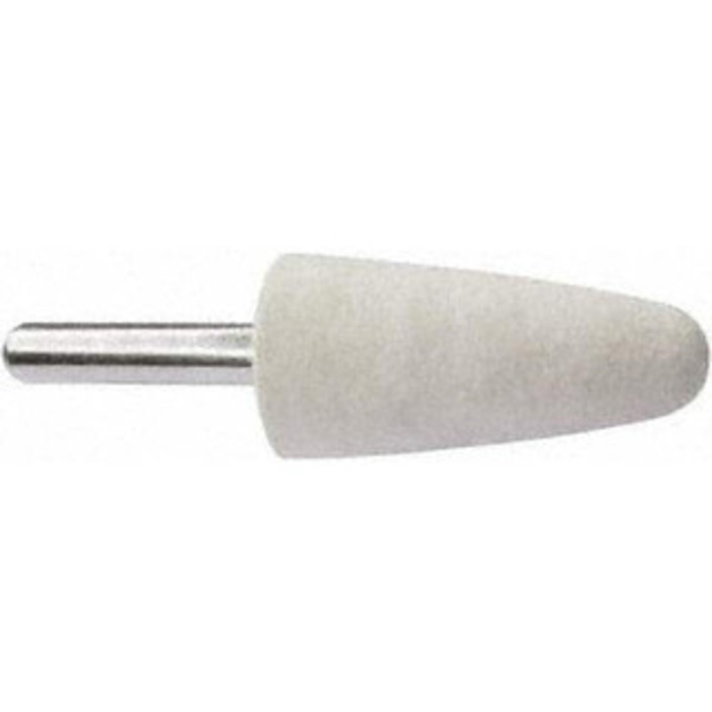 Value Collection 1 Diam 1/4 Shank Diam Hard Density Conical Shaped Mounted Bob 2 Head Length, 2 Shank Length, Wool Felt 516152 – 91068429
