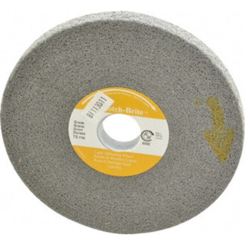 3M 6 Diam, 1/2 Face Width, 1 Center Hole, Fine Grade, Silicon Carbide Deburring Wheel Convolute, Hard Density 7 Grade, 6,000 RPM 7000046050 – 01261635