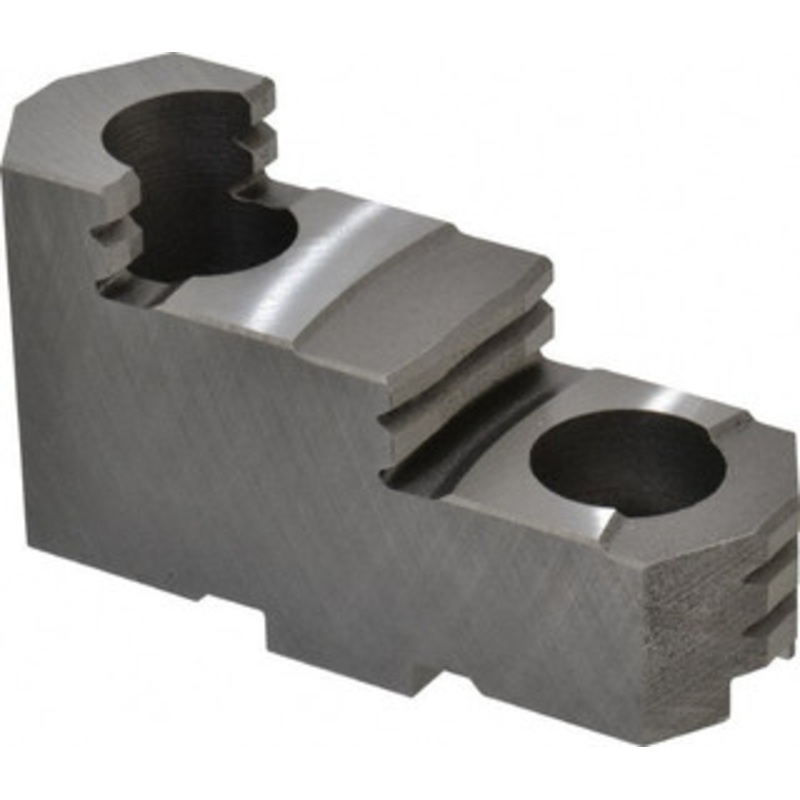 Bison 10 Max Chuck Diam Tongue & Groove Hard Lathe Chuck Top Jaws Steel, 1.28 OAW x 3.74 OAL x 2.023 OAH 7-883-310 – 08579559