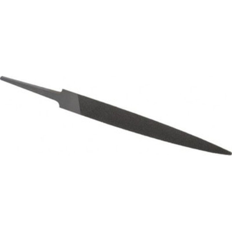 Grobet USA 4 Standard Precision Swiss Pattern Half Round File Double Cut, 0 Cut, 15/32 Width x 9/64 Thick, with Tang 31.102 – 60204138
