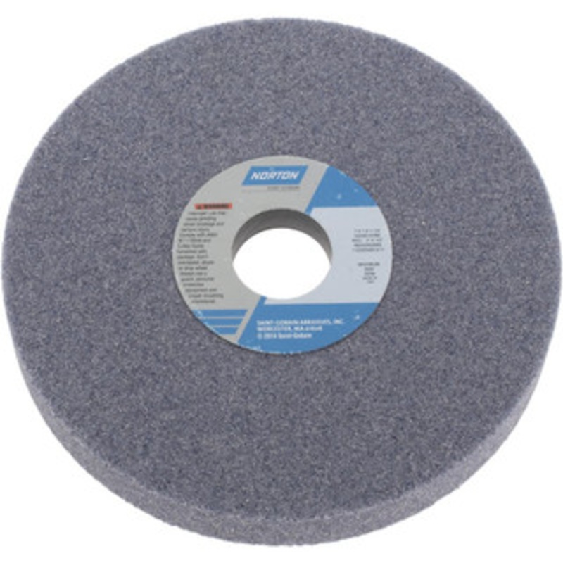Norton 7 Diam x 1-1/4 Hole x 1 Thick, H Hardness, 46 Grit Surface Grinding Wheel Aluminum Oxide, Type 5, Coarse Grade, 3,600 Max RPM, Vitrified Bond, One-Side Recess 66252942689 – 05958418