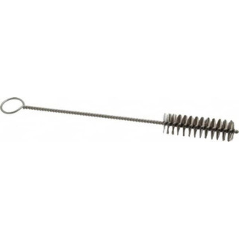 PRO-SOURCE 2-1/2 Long x 3/4 Diam Stainless Steel Twisted Wire Bristle Brush Single Spiral, 9 OAL, 0.008 Wire Diam, 0.142 Shank Diam 05108 – 03715935