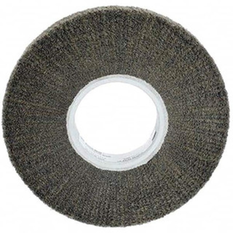 3M 3 Diam x 1-3/4 Face Width, Fine Silicon Carbide Nonwoven Mounted Flap Wheel 1/4 Shank Mount, 8,500 Max RPM 7000077967 – 01608728