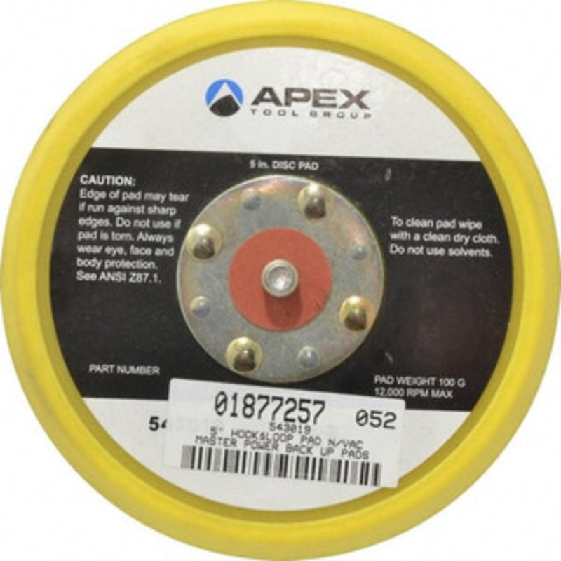 Cleco 5 Diam Hook & Loop Disc Backing Pad Hard Density, 13,000 RPM 543019 – 01877257