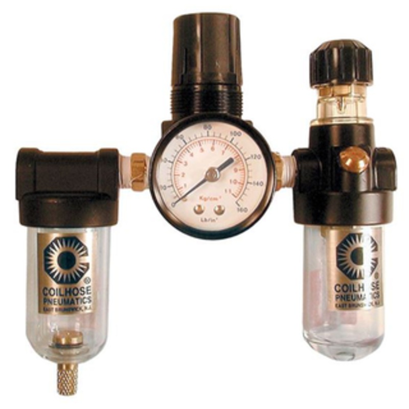 Coilhose Pneumatics Miniature FRL Unit, 1/8 Port Size – MFRL1-GL