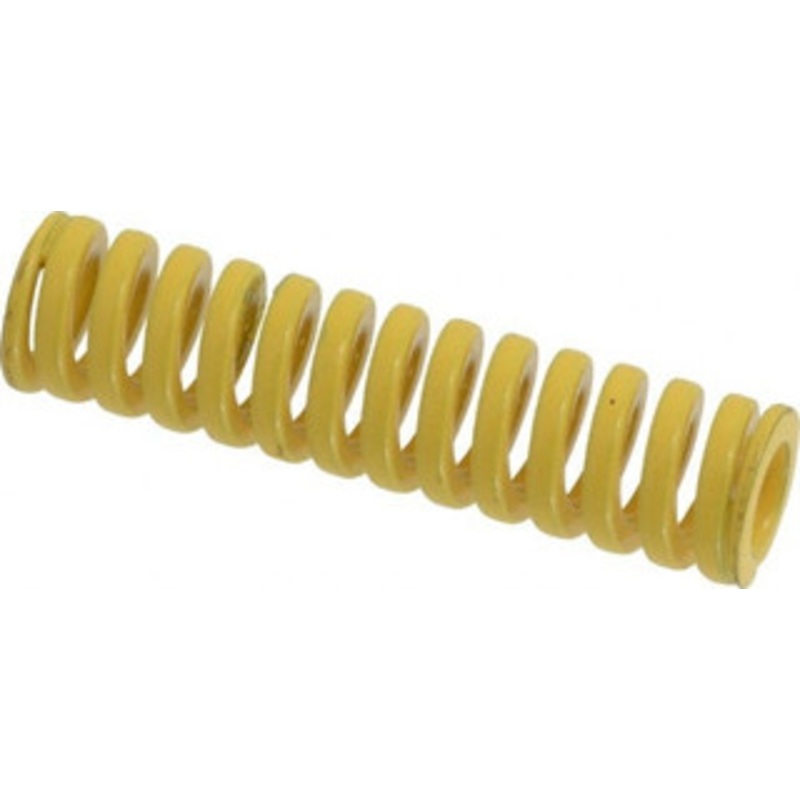 Danly 1/2 Hole Diam, 9/32 Rod Diam, 2 Free Length, Yellow Die Spring 15.4 Lb Max Deflection, 0.5 Max Deflection, Extra Heavy Duty, Chromium Vanadium Steel 9-0808-36 – 76016252