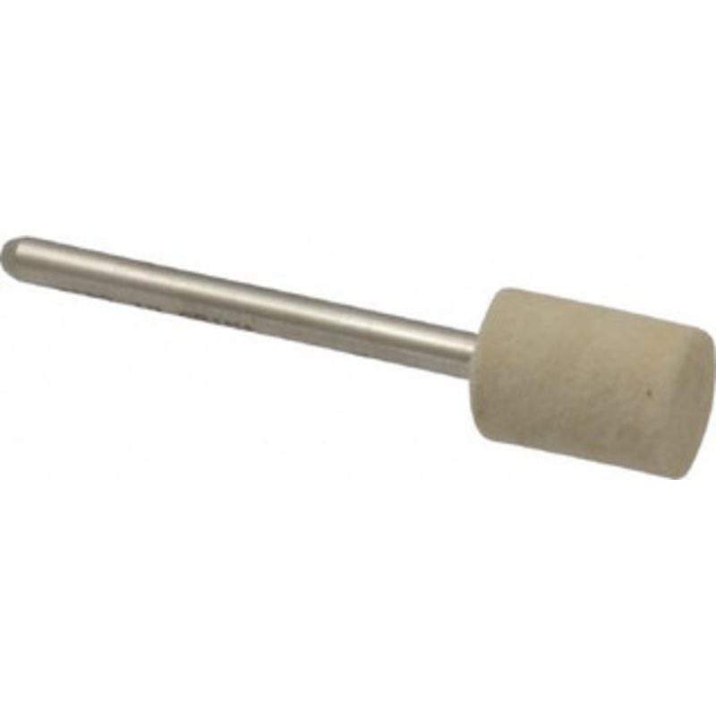 Divine Brothers Co. 3/8 Diam 1/8 Shank Diam Medium Density Cylinder Shaped Mounted Bob 1/2 Head Length, Wool Felt B4-M – 03562345