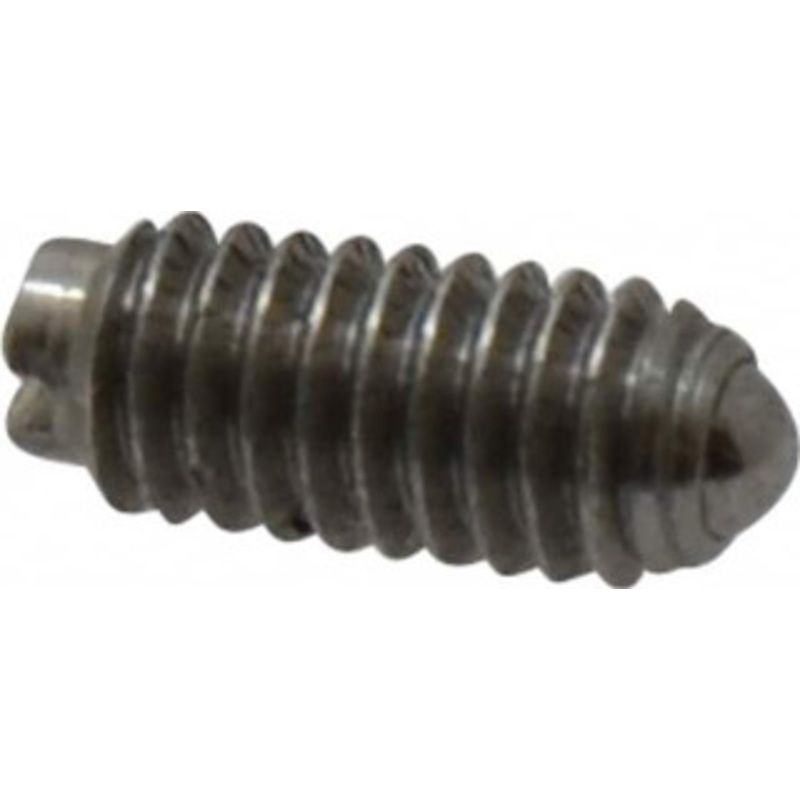 Gibraltar 6-40, 0.078 Ball Diam, 5/16 Body Length, 0.023 Max Ball Reach, Threaded Ball Plunger Steel Body, Steel Ball, 0.5 Lb Initial End Force, 1 Lb Final End Force 10003BP-G – 65220006