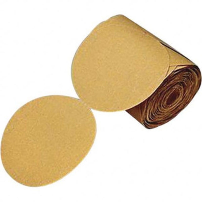 3M 6 Diam, 320 Grit Aluminum Oxide Adhesive PSA Disc Extra Fine Grade, Gold, A Weighted Backing, Flexible, Use with Random Orbital Sanders 7000118111 – 85414761