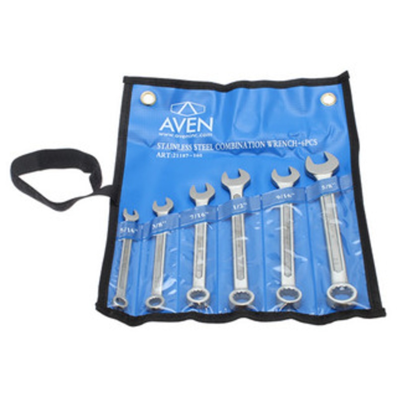 Aven Combination Wrench 6pc Set Stainless Steel – 21187-105