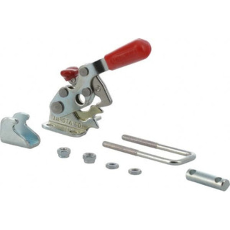 Destaco 360 Lb Capacity, Horizontal, U Hook, Flanged Base, Carbon Steel Pull Action Latch Clamp 1.17 Drawing Movement, 4-1/4 OAL, Threaded U Hook, Straight Handle 323-R – 89927800