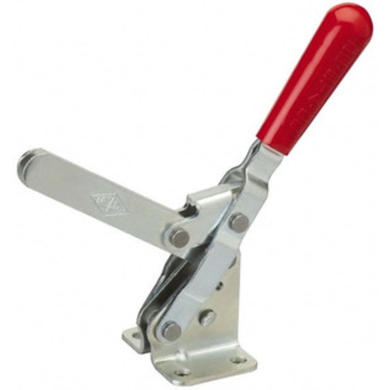Destaco 750 Lb Holding Capacity, Vertical Handle, Manual Hold Down Toggle Clamp 58 Handle Movement, 103 Bar Opening, Solid Bar, Flanged Base, Electro-Plated Zinc, Carbon Steel 210-21 – 76988740