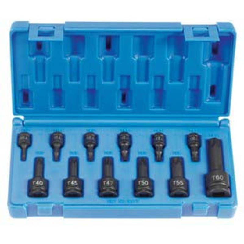 Grey Pneumatic 12 Piece Assorted Drive Int. Star Impact Driver Set – GY1234T