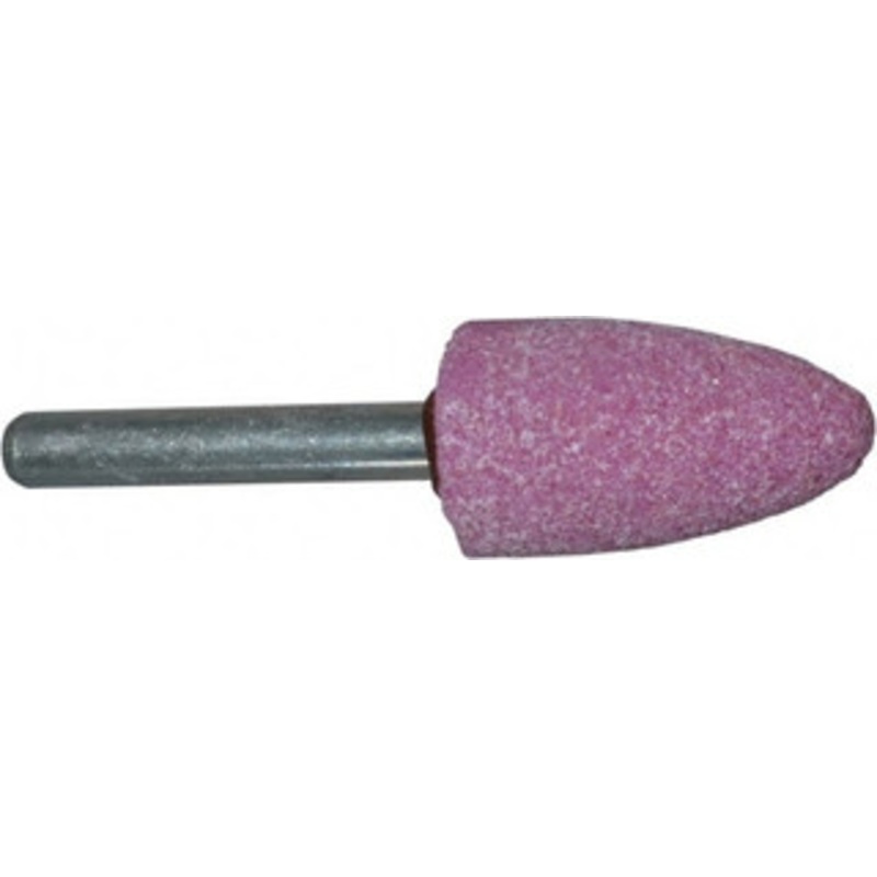 Grier Abrasive 11/16 Head Diam x 1-1/4 Thickness, A12, Pointed Tree End, Aluminum Oxide Mounted Point Pink, Medium Grade, 60 Grit, 48,000 RPM A12-P-26182 – 02609964