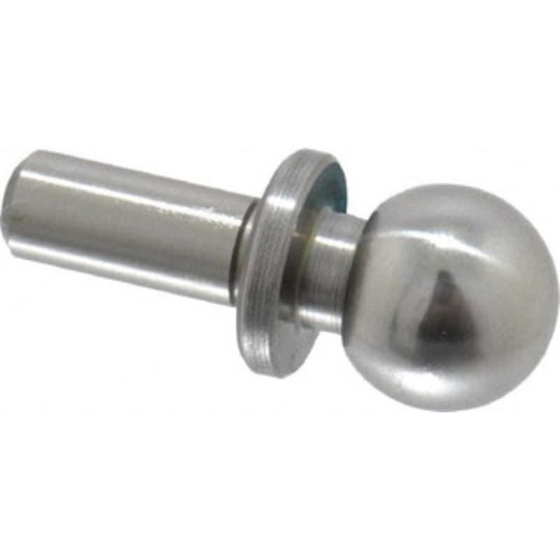 Jergens 3/8 Ball Diam, 3/16 Shank Diam, Steel Inspection Tooling Ball Slip-Fit Shank, 3/4 Ball Center to Shank Bottom, 0.3 Ball Center to Shoulder Bottom, with Shoulder 29042 – 99072845