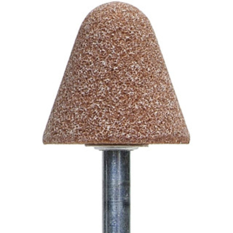 Norton 1-1/4 Head Diam x 1-1/4 Thickness, A4, Tree End, Aluminum Oxide Mounted Point Brown, Medium Grade, 60 Grit, 28,550 RPM 61463624380 – 75114082
