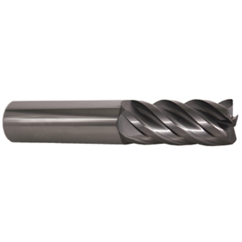 PROMAX Tools 5 Flute Solid Carbide nACRo Coated Finishing End Mill, 1/2 Size & Shank Diameter, 1-1/4 Length of Cut, 3 Overall Length, .010 Radius