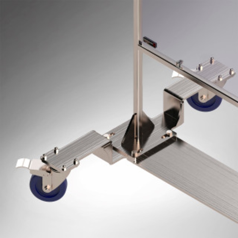 Rockford Systems 48L Caster Kit for GermBlock Clean Room 48L Floor Standing Shield – CSGW48CR
