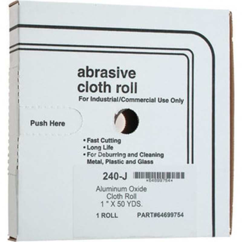 Value Collection 1 x 50 Yd 240 Grit Aluminum Oxide Shop Roll Very Fine Grade, J Weighted Cloth Backing 301410 – 64699754
