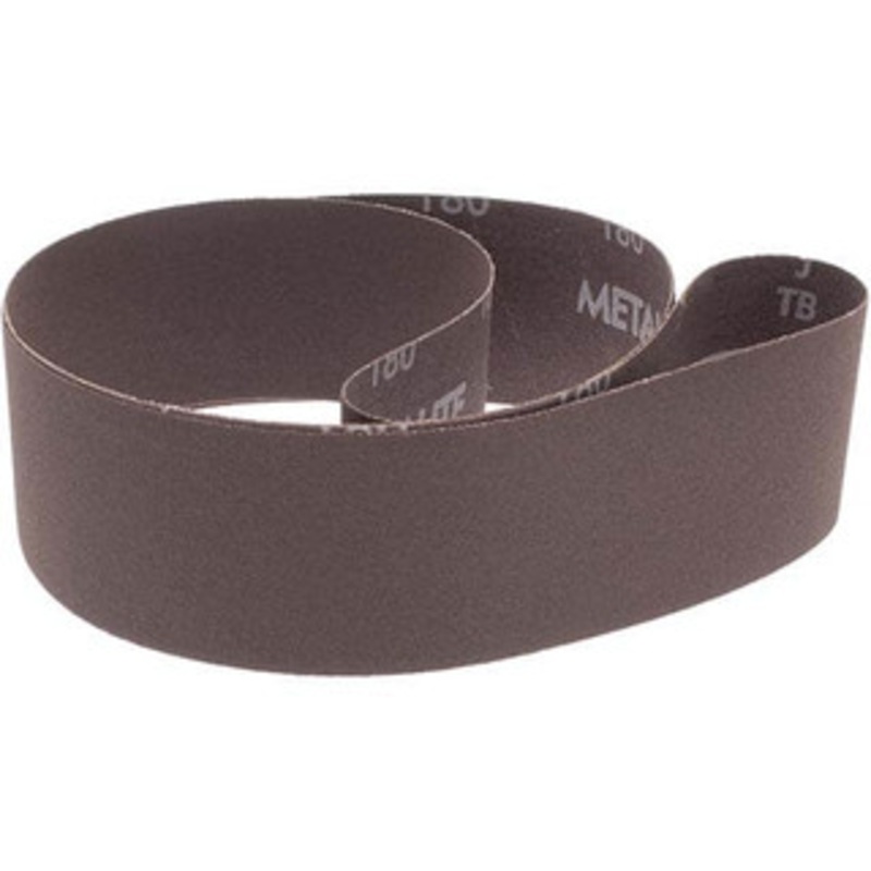 Norton 2 Wide x 48 OAL, 180 Grit, Aluminum Oxide Abrasive Belt Aluminum Oxide, Very Fine, Coated, X Weighted Cloth Backing, Series R228 78072721223 – 05954185