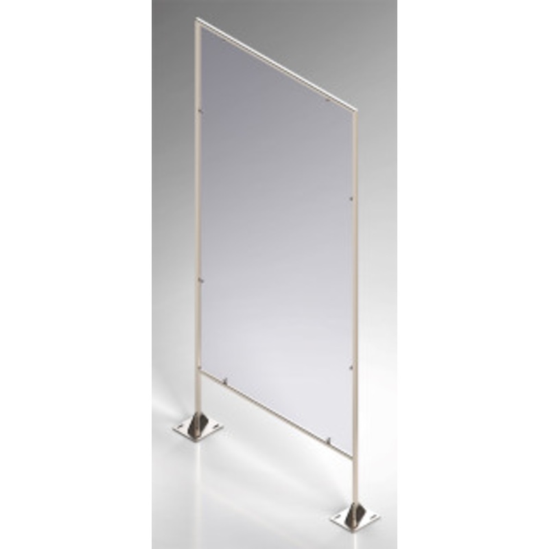 Rockford Systems GermBlock Cough and Sneeze Shield, Clean Room Floor Standing, 84H x 36L – CSG8436FSCR