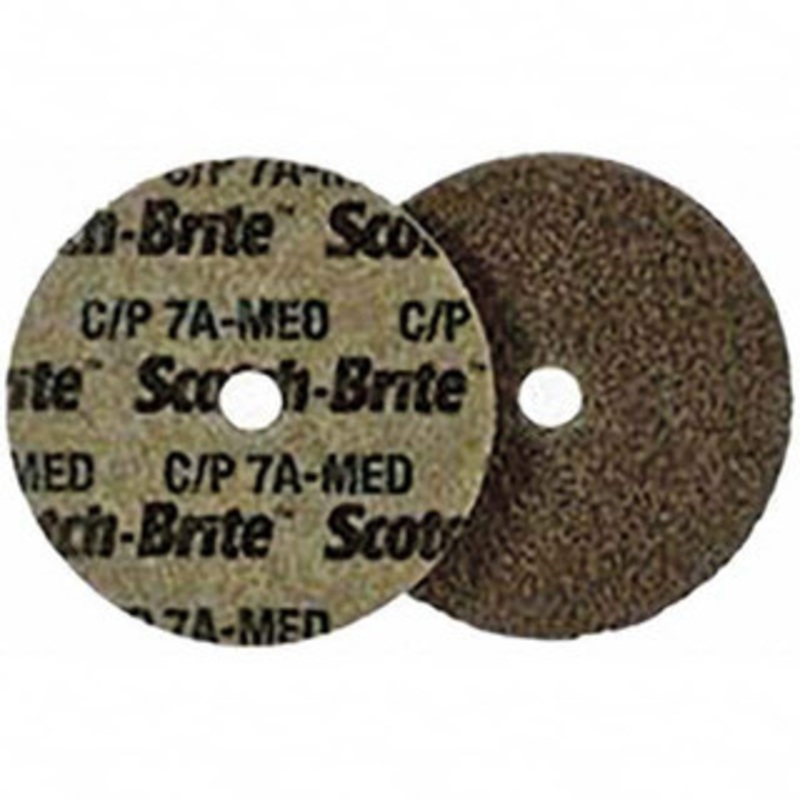 3M 3 Diam, 1/4 Face Width, 1/4 Center Hole, Medium Grade, Aluminum Oxide Deburring Wheel Unitized, Hard Density 7 Grade, 18,100 RPM 7000045847 – 00673673