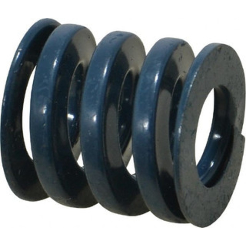 Danly 1 Hole Diam, 1/2 Rod Diam, 1 Free Length, Blue Die Spring 94.9 Lb Max Deflection, 0.37 Max Deflection, Medium Duty, Chromium Vanadium Steel 9-1604-21 – 76012814
