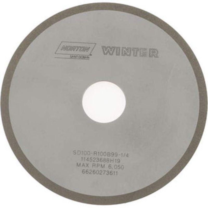 Norton 6 Diam x 1-1/4 Hole x 1/8 Thick, 100 Grit Surface Grinding Wheel Diamond, Type 1A1, Fine Grade, Resinoid Bond 66260273611 – 99768442