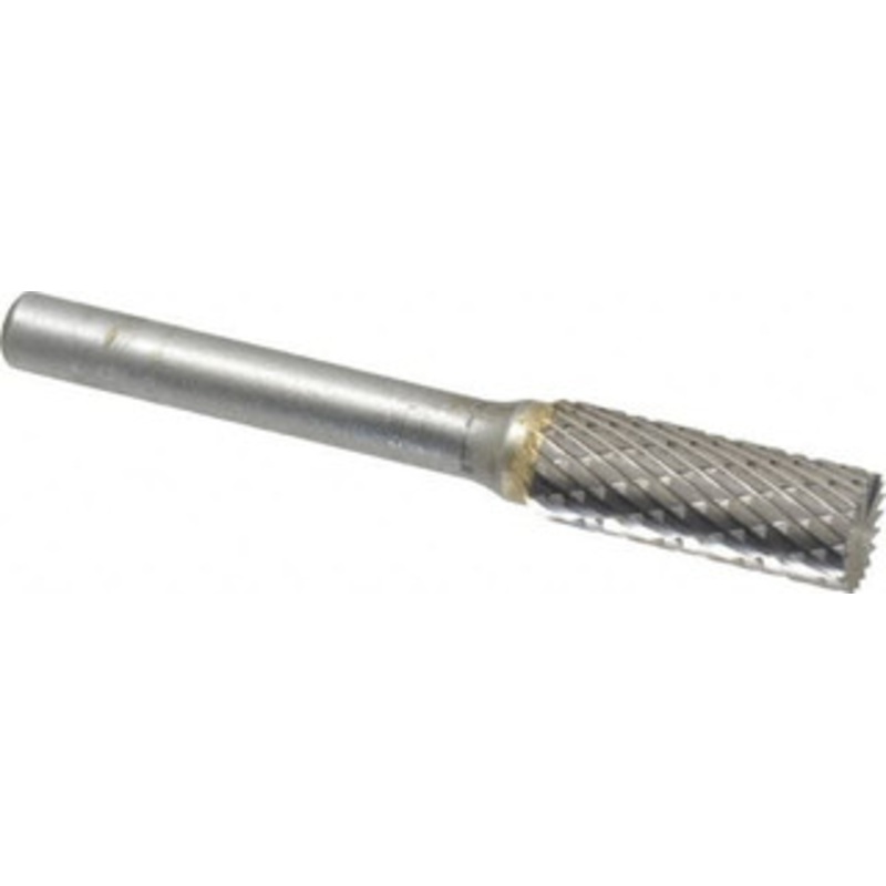 SGSPRO 3/8 Cut Diam, 1/4 Shank Diam, Carbide Double Cut Cylinder Burr with End Cut End Cut End, 1 LOC 10953 – 05291307