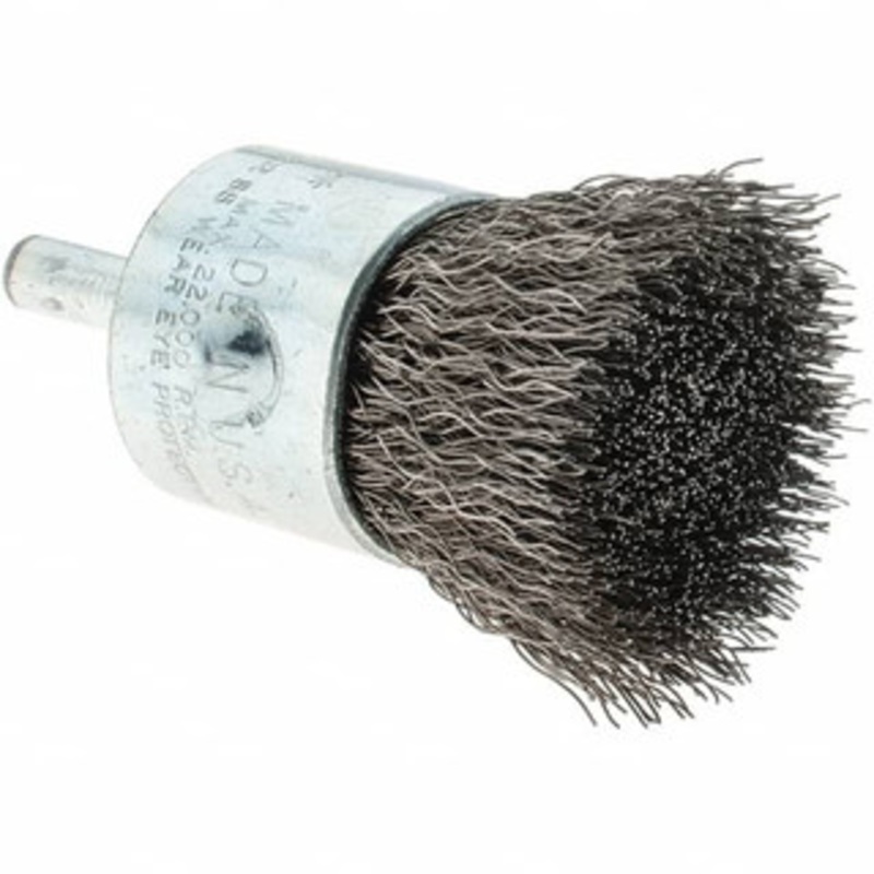 Tru-Maxx 1 Diam Stainless Steel Flared Crimped End Brush 1 Trim Length, 1/4 Shank Diam, 22,000 Max RPM 88522 – 32246381